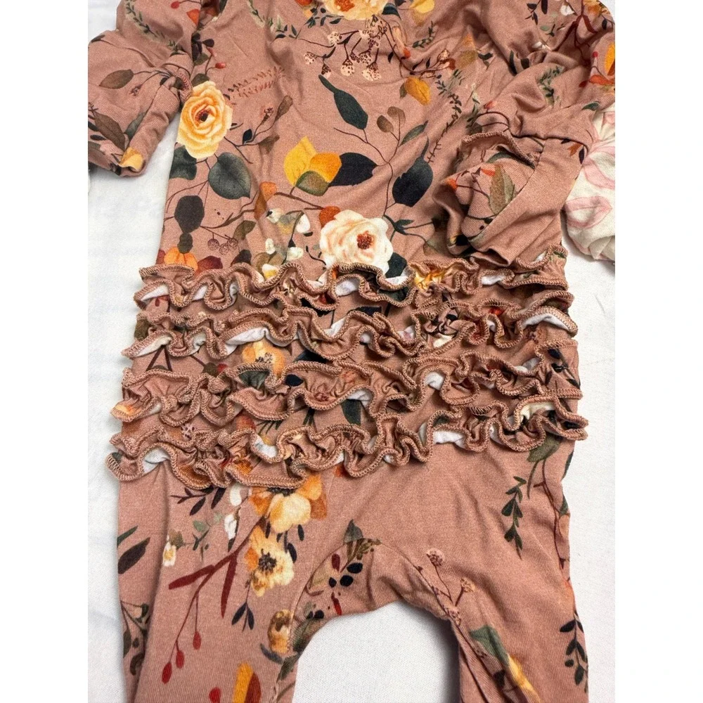 Kyte Baby Gigi and Max Tiny Kind Bamboo Bundle 0-3 Months Floral Hedgehog Bows